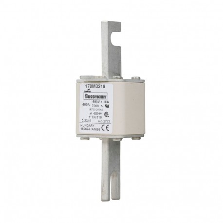 FUSE 400A 690V 1*TN/110 AR UC - FUSE 400A 690V 1*TN/110 AR UC 170M3219 EATON ELECTRIC Fuse-link, high speed, 400 A, AC 690 V, compact DIN 1,..