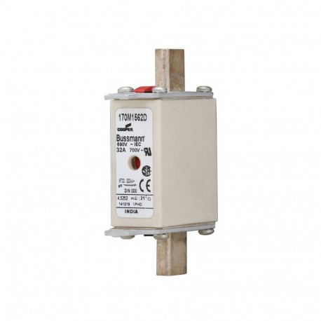 FUSE 32A 690V gR DIN 000 HSDNH - FUSE 32A 690V gR DIN 000 HSDNH 170M1562D EATON ELECTRIC Fuse-link, high speed, 32 A, AC 690 V, DIN 000, 21 x..