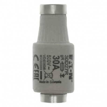 FUSE-D2 30A F GR 500VAC E27 - FUSE-D2 30A F GR 500VAC E27 30D27R EATON ELECTRIC Fuse-link, LV, 10 A, AC 500 V, D2, gR, IEC, fast acting