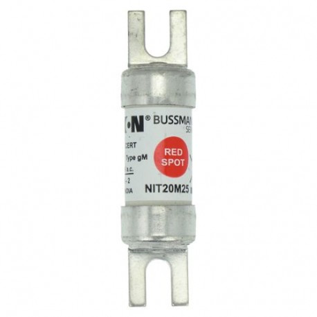 20M25 AMP 440V AC BS88 gM FUSE - 20M25 AMP 440V AC BS88 gM FUSE NIT20M25 EATON ELECTRIC Fuse-link, low voltage, 63A, AC 500 V, BS88, 21 x 114..