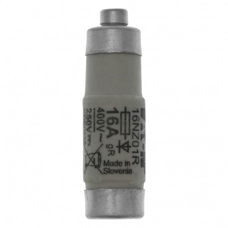 FUSE D01 16A 400 VAC GR E14 - FUSE D01 16A 400 VAC GR E14 16NZ01R EATON ELECTRIC cartridge fuse, BT, 16 A, AC 400 V, D01, aR, IEC, ultra r..