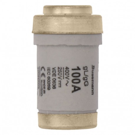 FUSE-D03 100A T GL/GG 400VAC M30 - FUSE-D03 100A T GL/GG 400VAC M30 100NZ03 EATON ELECTRIC Fuse-link, LV, 100 A, AC 400 V, D03, gL/gG, IEC, tim..