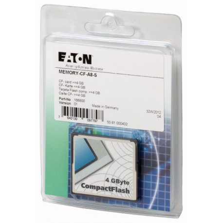 MEMORY-CF-A8-S - MEMORY-CF-A8-S 166800 EATON ELECTRIC Compact flash memory card (XP-700