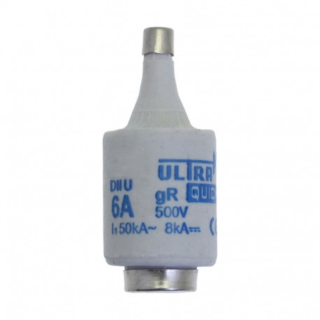 FUSE-D2 6A F GR 500VAC E27 - FUSE-D2 6A F GR 500VAC E27 6D27R EATON ELECTRIC Fuse-link, LV, 10 A, AC 500 V, D2, gR, IEC, fast acting