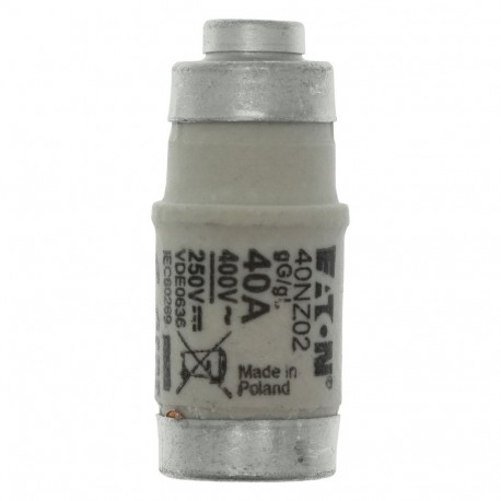 FUSE-D02 40A T GL/GG 400VAC E18 - FUSE-D02 40A T GL/GG 400VAC E18 40NZ02 EATON ELECTRIC Fuse link without blink application with D01 fuse, 6A,..