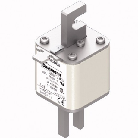 FUSE 40A 690V 1*TN/80 AR UC - FUSE 40A 690V 1*TN/80 AR UC 170M3058 EATON ELECTRIC Fuse-link, high speed, 40 A, AC 690 V, compact DIN 1, 45..