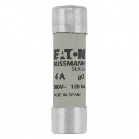 CYL GG 14,3X51 4A/STR - CYL GG 14,3X51 4A/STR C14G4S EATON ELECTRIC Fuse-link, LV, 4 A, AC 500 V, 14 x 51 mm, gL/gG, IEC, with strik..