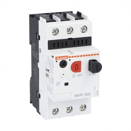 SM1PF0020 - SM1PF0020 LOVATO MOTOR PROTECTION CIRCUIT BREAKER, IEC BREAKING CAPACITY ICU 100KA AT 400V, 0.20A