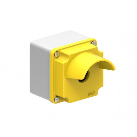 LPZM1A5P - LPZM1A5P LOVATO CONTROL STATION, EMPTY WITH NO ACTUATORS, FOR 1 ACTUATOR. YELLOW COVER SHROUDED