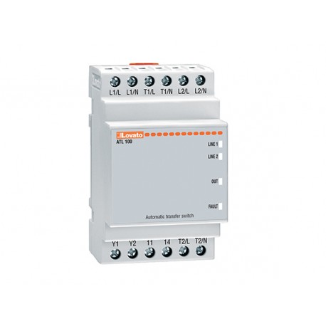ATL100 - ATL100 LOVATO MODULAR AUTOMATIC TRANSFER SWITCH CONTROLLER FOR 2 POWER SOURCES WITH SINGLE PHASE CONTROL
