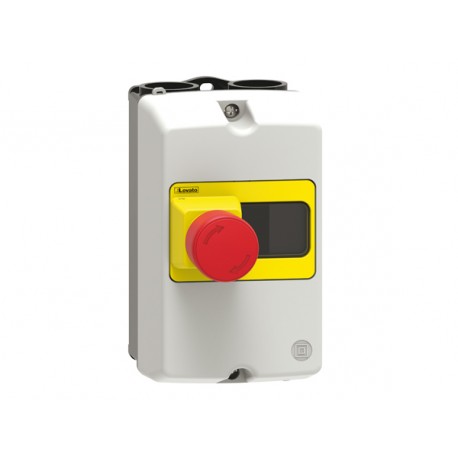 SM1Z1702P - SM1Z1702P LOVATO SURFACE MOUNT ENCLOSURE IP65 (4X) FOR SM1P... WIDTH 80MM. WITH BUTTON FOR EMERGENCY STOP