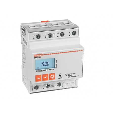 DMED301MID - DMED301MID LOVATO ENERGY METER, THREE PHASE WITH NEUTRAL, NON EXPANDABLE, MID CERTIFIED, 80A DIRECT CONNECTI..