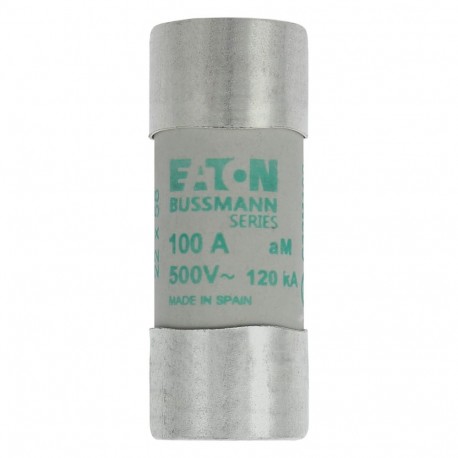 C22M100 - C22M100 EATON ELECTRIC Fuse-link, LV, 100 A, AC 500 V, 22 x 58 mm, gL/gG, IEC