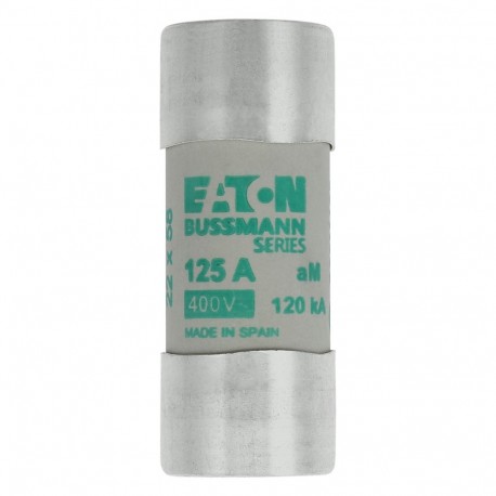 C22M125 - C22M125 EATON ELECTRIC Fuse-link, LV, 100 A, AC 500 V, 22 x 58 mm, aM, IEC