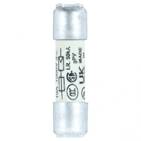 PV-10A10-2P - PV-10A10-2P EATON ELECTRIC Fuse-link, high speed, 10 A, DC 1000 V, IEC 60269-6 type A, 10 x 38 mm, gPV, UL P..