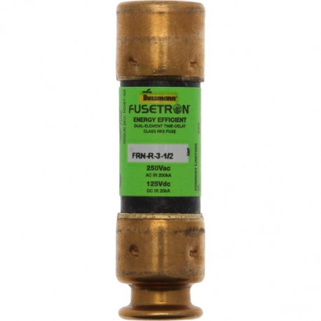 FRN-R-3-1-2 - FRN-R-3-1-2 FRN-R-3-1/2 EATON ELECTRIC Fuse-link, low voltage, 12 A, DC 125 V, 14.3 x 50.8, RK1, UL, time-de..