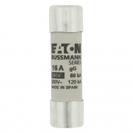 C14G16 - C14G16 EATON ELECTRIC Fuse-link, LV, 1 A, AC 690 V, 14 x 51 mm, gL/gG, IEC