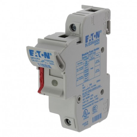 CHPV141IU - CHPV141IU EATON ELECTRIC Base of fuse, ultra rapid, 32, DC 1500 V, 14 x 51 mm, 1F, IEC, UL, Neon,