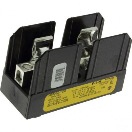 J60060-1CR - J60060-1CR EATON ELECTRIC Fuse-block, low voltage, 60 A, AC 600 V, UL Class J, 28 x 58 x 87 mm, 1P, UL, CSA