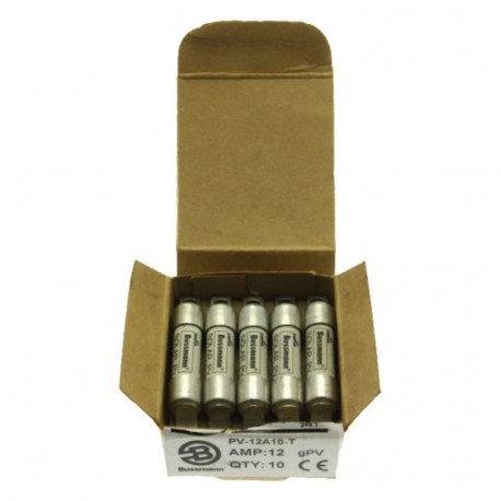 PV-12A10-T - PV-12A10-T EATON ELECTRIC cartridge fuse, ultra rapid, 12 a, DC 1000 V IEC60269-6 type a, 10 x 59 mm, gPV, U..