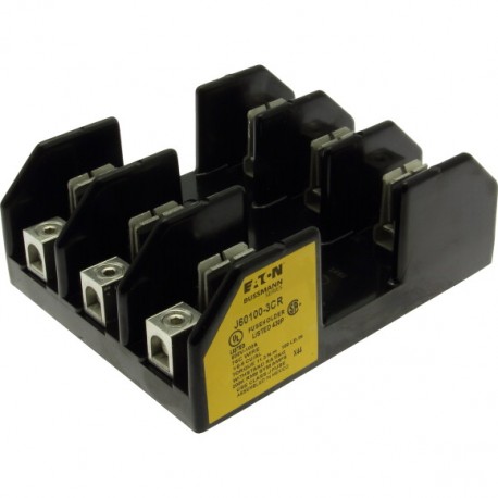 J60100-3CR - J60100-3CR J601003CR EATON ELECTRIC Fuse-block, low voltage, 70 A, AC 600 V, UL Class J, 51 x 55 x 171 mm, 3..