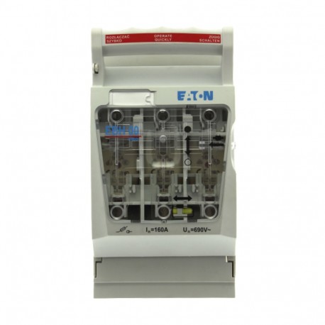 EBH000O3TS5-D - EBH000O3TS5-D EATON ELECTRIC Switch disconnector, low voltage, 160 A, AC 690 V, NH000, AC21B, 3P, IEC, plate..
