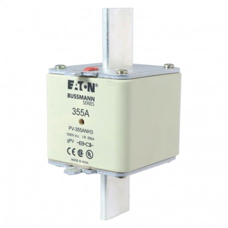PV-355ANH3 - PV-355ANH3 EATON ELECTRIC cartridge fuse, ultra rapid, 355 a, DC 1000 V, NH3, gPV, UL PV, UL, IEC, indicator..