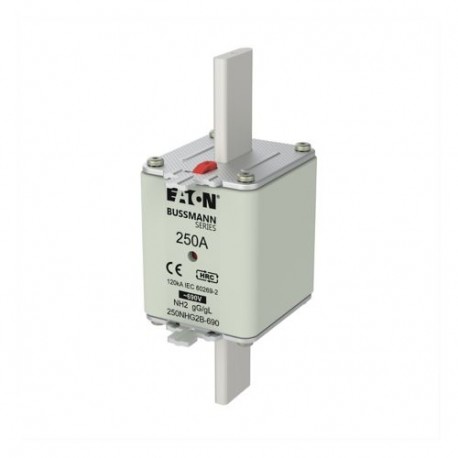 NH FUSE 250A 690V gG SIZE 2 - NH FUSE 250A 690V gG SIZE 2 250NHG2B-690 EATON ELECTRIC Fuse-link, LV, 100 A, AC 690V, NH1, gL/gG, IEC, dual..