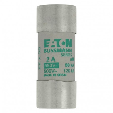 C22M2 - C22M2 EATON ELECTRIC Fuse-link, LV, 12 A, AC 690 V, 22 x 58 mm, aM, IEC