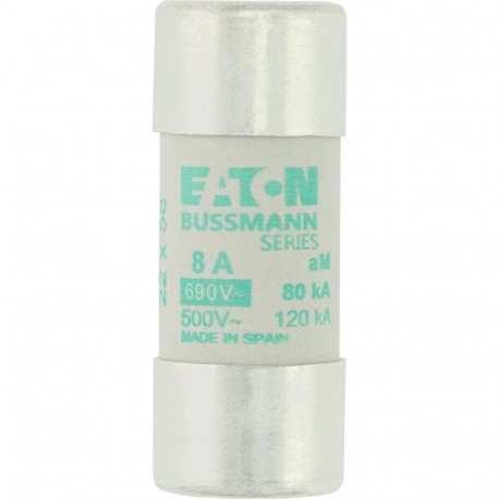 C22M8 - C22M8 EATON ELECTRIC Fuse-link, LV, 12 A, AC 690 V, 22 x 58 mm, aM, IEC
