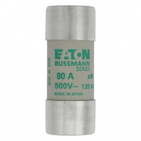 C22M80 - C22M80 EATON ELECTRIC Fuse-link, LV, 80 A, AC 500 V, 22 x 58 mm, gL/gG, IEC