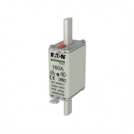 NH FUSE 160A 500V GG/GL SIZE 0 - NH FUSE 160A 500V GG/GL SIZE 0 160NHG0B EATON ELECTRIC cartridge fuse, BT 160 a, AC 500 V, NH0, gL/gG, IEC, ..