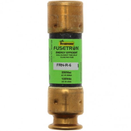 FRN-R-6 - FRN-R-6 EATON ELECTRIC cartridge fuse, BT 6 a, AC 250 V, 14 x 51 mm, RK5, UL, delay, dual-element