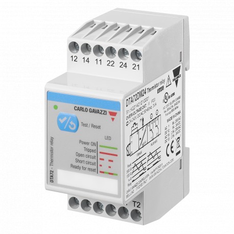 DTA72DM24 - DTA72DM24 CARLO GAVAZZI Output signal: 2 relays , Setpoints: 1, fixed , Monitored variable: Temperature moni..