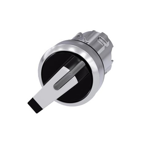 3SU1052-2FF60-0AA0 - 3SU1052-2FF60-0AA0 SIEMENS Illuminable selector switch, 22 mm, round, metal shiny, white, Selector switch sh..