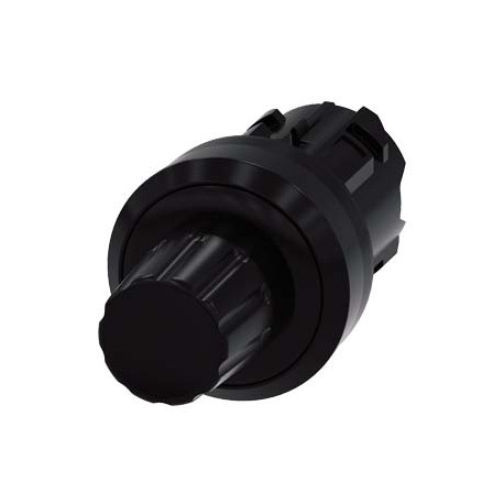 3SU1000-0HC10-0AA0 - 3SU1000-0HC10-0AA0 SIEMENS Stop button, 22 mm, round, plastic, black, pushbutton raised, latchable after pus..