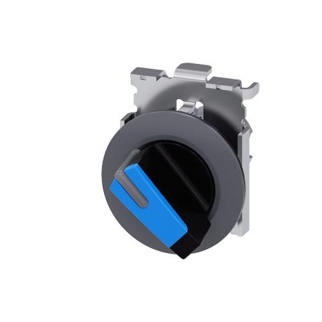 3SU1062-2DF50-0AA0 - 3SU1062-2DF50-0AA0 SIEMENS Illuminable selector switch, 30 mm, round, Metal matte, blue, Selector switch sho..