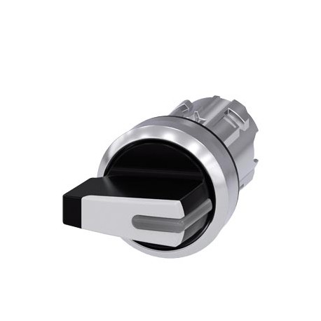 3SU1052-2FL60-0AA0 - 3SU1052-2FL60-0AA0 SIEMENS Illuminable selector switch, 22 mm, round, metal shiny, white, Selector switch sh..