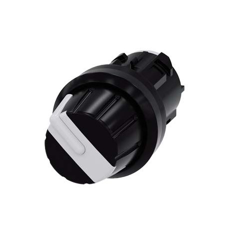 3SU1000-2AS60-0AA0 - 3SU1000-2AS60-0AA0 SIEMENS Selector switch, 22 mm, round, plastic, white, Rotary knob, 4 switch positions I-..