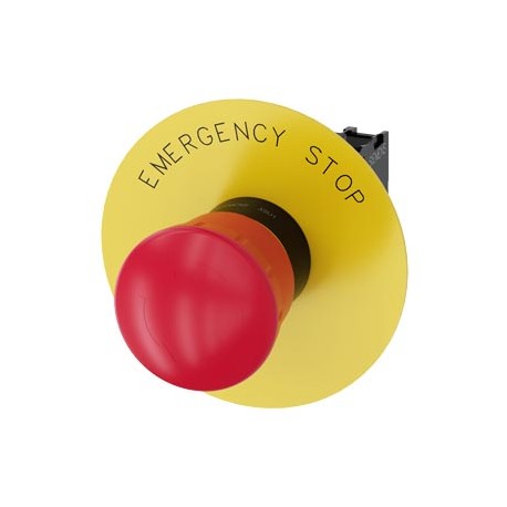 3SU1100-1HB20-1PG0 - 3SU1100-1HB20-1PG0 SIEMENS EMERGENCY STOP mushroom pushbutton, 22 mm, round, plastic, red, 40 mm, positive l..
