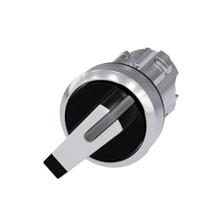 3SU1052-2FC60-0AA0 - 3SU1052-2FC60-0AA0 SIEMENS Illuminable selector switch, 22 mm, round, metal shiny, white, Selector switch sh..