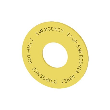 3SU1900-0BN31-0NC0 - 3SU1900-0BN31-0NC0 SIEMENS Washer for EMERGENCY STOP, yellow, outer diameter 60 mm, inside diameter 22.5 mm,..