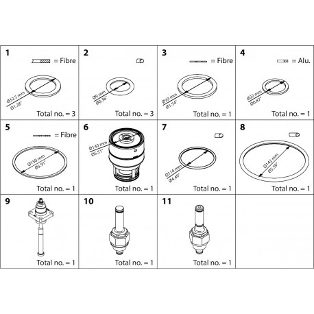 027H7221 - 027H7221 DANFOSS REFRIGERATION ICLX 100 Overhaul kit