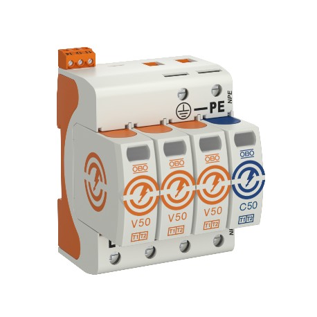 V50-3+NPE+FS-150 - 5093462 OBO BETTERMANN ARRESTER 1+2 V50-3+NPE+FS-150