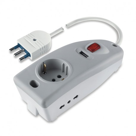 165.20431.R - 165.20431.R SCAME USB MULTI-OUTLET SOCKET USB CHARGER 1,2A