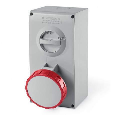 505.6386 - 505.6386 SCAME INTERLOCKED SOCKET 3P+E 63A 6h IP66/67