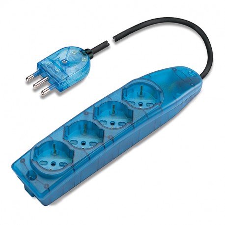 161.40501.T - 161.40501.T SCAME MULTI-OUTLET SOCKET TRANS. TURQUOISE