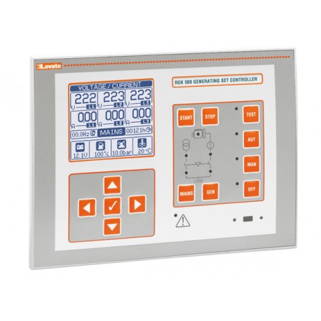 RGK900 - RGK900 LOVATO MAINS-GENERATOR PARALLELING CONTROL. 12/24VDC, GRAPHIC LCD, WITH RS485 PORT, USB/OPTICAL AND W..