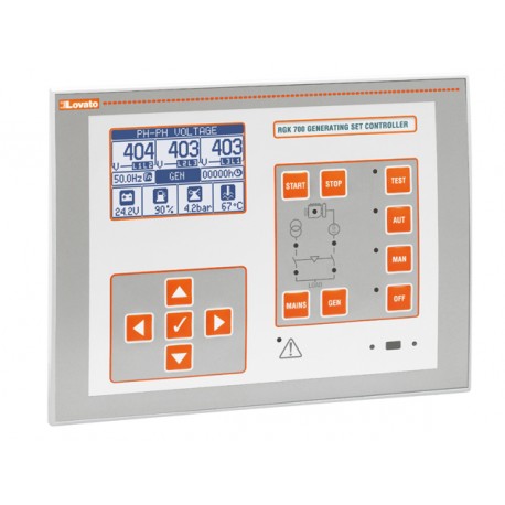 RGK800 - RGK800 LOVATO AUTOMATIC MAINS FAILURE (AMF) GEN-SET CONTROLLER, 12/24VDC, GRAPHIC LCD WITH RS485 PORT AND US..