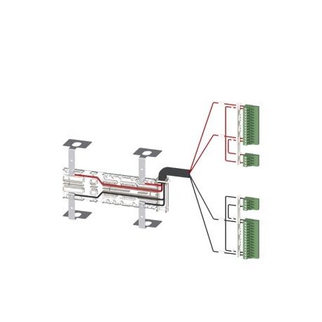 3KC9834-3 - 3KC9834-3 SIEMENS Accessory for 3KC8 Power supply cable for connection at the top 2-pole for 630 A for 3-pol..